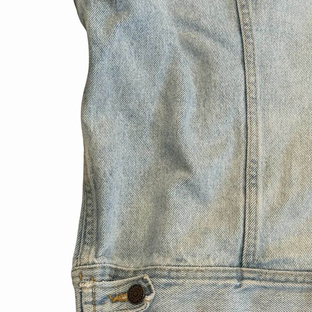Vintage Lee Riders Trucker‎ Denim Jacket Thrashed Tag Size XL Distressed 80s 90s